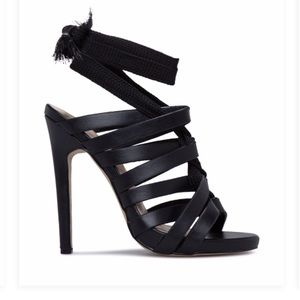 🖤SHOEDAZZLE BLACK HEELED SANDALS🖤  NWT